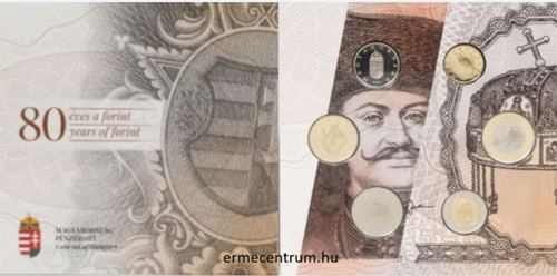 2026. évi 80 éves a forint forgalmi sor Proof