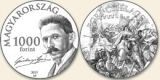 Gárdonyi Géza (1863-1922) - Cu-Ni (szinesfém érme)