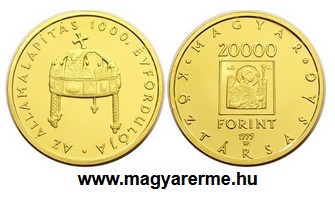 1999. Az államalapítás 1000. évfordulója - Aranyérme 1999. Az államalapítás 1000. évfordulója - Aranyérme